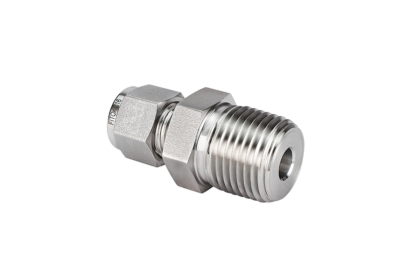 Tube Fitting, Male Connector, 1/4" Tube O.D. × 3/8 Male NPT