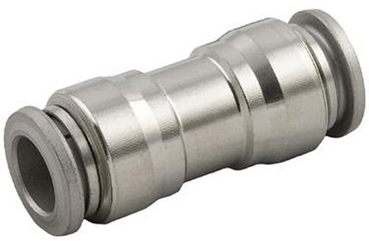 3/8" Tube Union (FKM Seal) Stainless Steel Tube Push To Connect Union