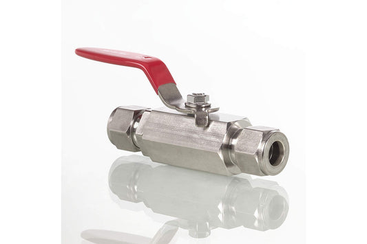 Ball Valve 1/2 Tube x 1/2" Tube Vented w/ Locking Handle