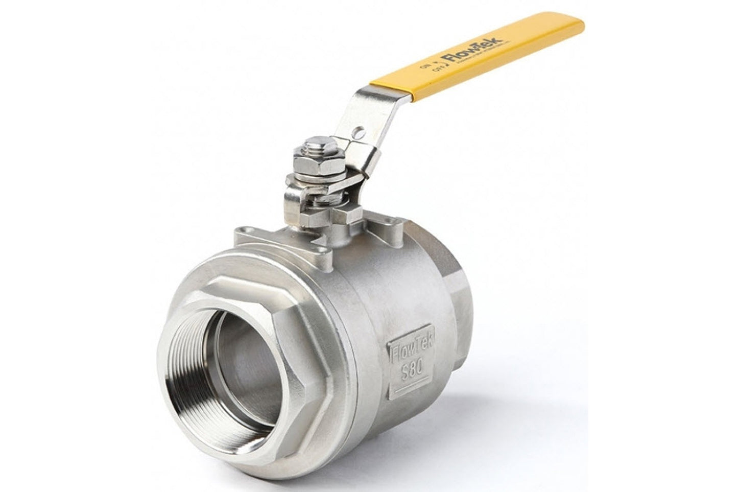 3/8" FNPT 2-piece Full Port Ball Valve, 316 Stainless Steel, 1000#